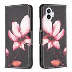 For Nothing Phone 1 Colored Drawing Leather Phone Case(Lotus)