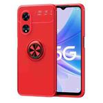 For OPPO A97 5G Metal Ring Holder TPU Phone Case(Red)