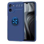 For Realme V20 5G Metal Ring Holder TPU Phone Case(Blue)