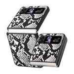 For Samsung Galaxy Z Flip3 5G Leather Shockproof Protective Phone Case(Snake Texture)