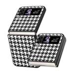 For Samsung Galaxy Z Flip3 5G Leather Shockproof Protective Phone Case(Black White Star Texture)