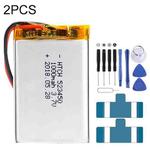 2pcs 523450 1000mAh Li-Polymer Battery Replacement