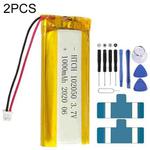 2pcs 102050 1000mAh Li-Polymer Battery Replacement