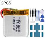 2pcs 582728 400mAh Li-Polymer Battery Replacement