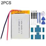 2pcs 803450 1500mAh Li-Polymer Battery Replacement