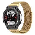 For Huami Amazfit T-Rex 2 Milan Stainless Steel Watch Band(Gold)