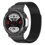For Huami Amazfit T-Rex 2 Milan Stainless Steel Watch Band(Black)
