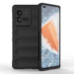 For vivo iQOO 10 Pro 5G Magic Shield TPU + Flannel Phone Case(Black)