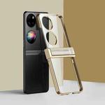 For Huawei P50 Pocket Electroplating PC Full Coverage Shockproof Phone Case(Gold)