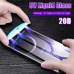 For Galaxy S20+ UV Liquid Curved Full Glue Full Screen Tempered Glass Film