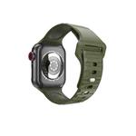 Wavy Silicone Watch Strap For Apple Watch Ultra 49mm / Series 8&7 45mm / SE 2&6&SE&5&4 44mm / 3&2&1 42mm(Dark Green)