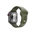 Wavy Silicone Watch Strap For Apple Watch Series 8&7 41mm / SE 2&6&SE&5&4 40mm / 3&2&1 38mm(Dark Green)