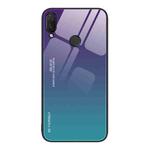 For Huawei nova 3i Gradient Color Glass Case(Aurora Blue)