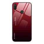 For Huawei nova 3i Gradient Color Glass Case(Red Black)