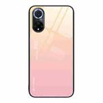 For Huawei nova 9 Gradient Color Glass Case(Yellow Pink)