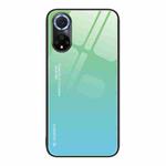 For Huawei nova 9 Gradient Color Glass Case(Green Cyan)