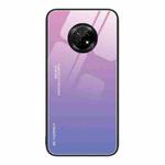 For Huawei Enjoy 20 Plus 5G Gradient Color Glass Case(Pink Purple)