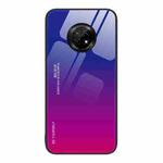 For Huawei Enjoy 20 Plus 5G Gradient Color Glass Case(Purple Red)