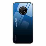 For Huawei Enjoy 20 Plus 5G Gradient Color Glass Case(Blue Black)
