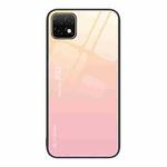 For Huawei Enjoy 20 5G Gradient Color Glass Case(Yellow Pink)
