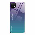 For Huawei Enjoy 20 5G Gradient Color Glass Case(Aurora Blue)