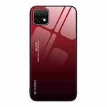 For Huawei Enjoy 20 5G Gradient Color Glass Case(Red Black)