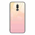 For Huawei Maimang 6 Gradient Color Glass Case(Yellow Pink)