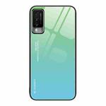 For Huawei Maimang 10 Gradient Color Glass Case(Green Cyan)
