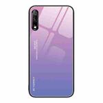 For Honor 9X Gradient Color Glass Phone Case(Pink Purple)