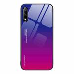 For Honor 9X Gradient Color Glass Phone Case(Purple Red)