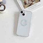 For iPhone 12 Electroplating CD Texture Transparent Case(White)