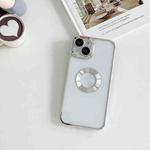 Electroplating CD Texture Transparent Case For iPhone 11 Pro Max(Silver)