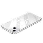 For iPhone 14 Plus Magsafe Magnetic Four Corner Airbags Phone Case (Transparent)
