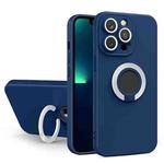 For iPhone 13 Contrast Color TPU Holder Phone Case(Royal Blue)