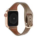 T-shaped Genuine Leather Starry Sky Watch Band For Apple Watch Ultra 49mm&Watch Ultra 2 49mm / Series 9&8&7 45mm / SE 3&SE 2&6&SE&5&4 44mm / 3&2&1 42mm(Grey)