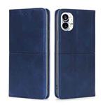 For Nothing Phone 1 Cow Texture Magnetic Leather Phone Case(Blue)