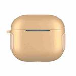 2 in 1 Matte Texture Contrast Color PC + TPU Earphone Case For AirPods 3(Gold)