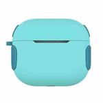 2 in 1 Matte Texture Contrast Color PC + TPU Earphone Case For AirPods 3(Mint Green)