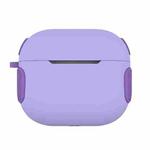 2 in 1 Matte Texture Contrast Color PC + TPU Earphone Case For AirPods 3(Lavender)