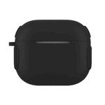 2 in 1 Matte Texture Contrast Color PC + TPU Earphone Case For AirPods 3(Black)