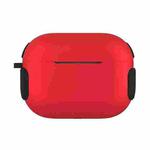 2 in 1 Matte Texture Contrast Color PC + TPU Earphone Case For AirPods Pro(Red)