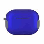 2 in 1 Matte Texture Contrast Color PC + TPU Earphone Case For AirPods Pro(Blue)