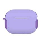 2 in 1 Matte Texture Contrast Color PC + TPU Earphone Case For AirPods Pro(Lavender)