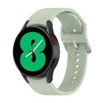 For Samsung Galaxy Watch 5 40mm Official Silicone Silver Round Buckle Watch Band(Light Green)
