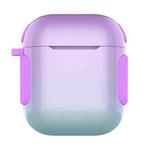 2 in 1 Varnish Colorful PC + TPU Earphone Case For AirPods 2 / 1(Purple+Blue Gradient)