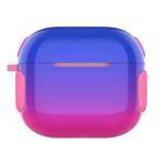 2 in 1 Varnish Colorful PC + TPU Earphone Case For AirPods 3(Blue+Rose Red Gradient)