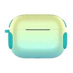 2 in 1 Varnish Colorful PC + TPU Earphone Case For AirPods Pro(Yellow+Green Gradient)