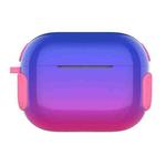 2 in 1 Varnish Colorful PC + TPU Earphone Case For AirPods Pro(Blue+Rose Red Gradient)