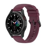 For Samsung Galaxy Watch 5 Pro 45mm 20mm Round Tail Silicone Watch Band(Wine Red)