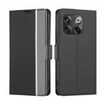 For OnePlus 10T Twill Texture Side Button Leather Phone Case(Black)